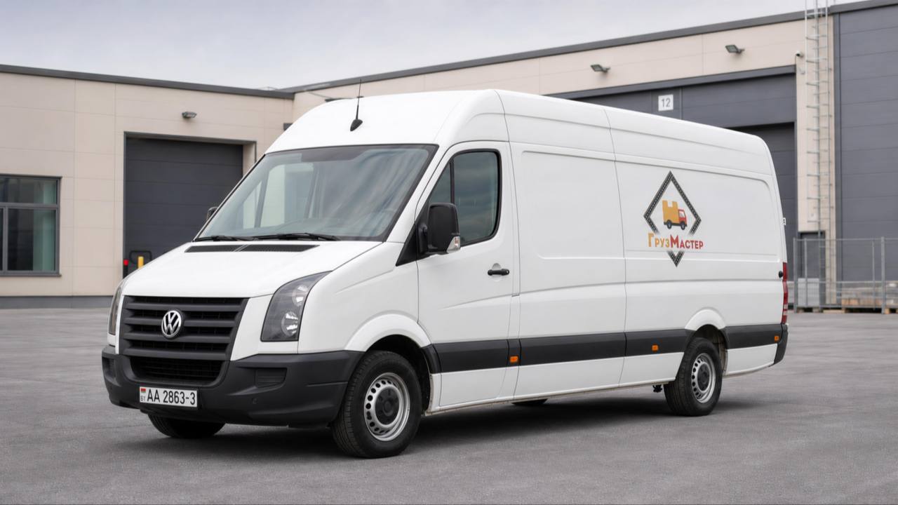 Микроавтобус 2,5 тонны Volkswagen Crafter компании Грузмастер в Гомеле