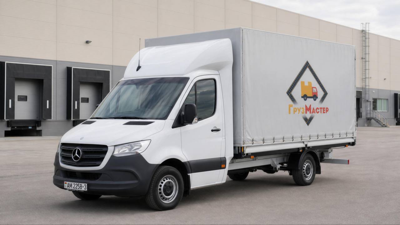 Тентованный фургон 3,5 тонны Mercedes Sprinter компании Грузмастер в Гомеле